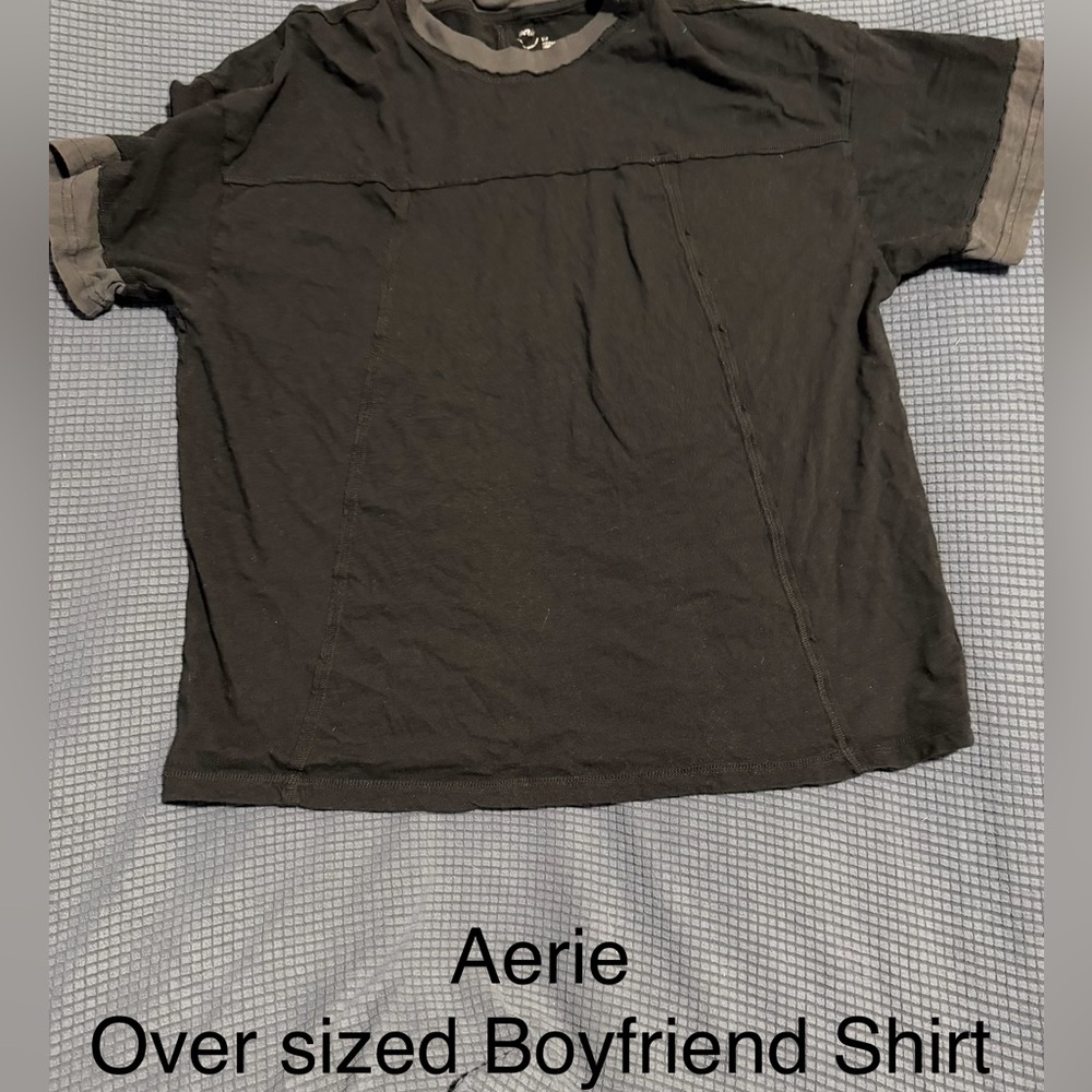 Aerie Charcoal Short Sleeve Shirt